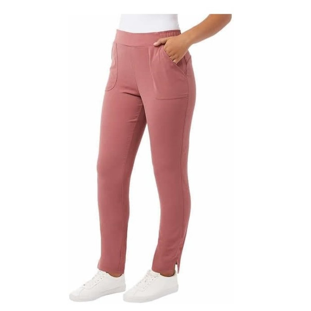 NWT 32 Degrees Cool Womens Twilight Twill Pull on Pant Pink Size 2XL $50 FLI188